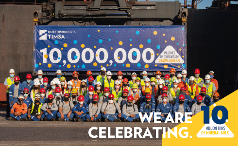 Hutchison Ports TIMSA celebrates 10 millon tons of minera bulk